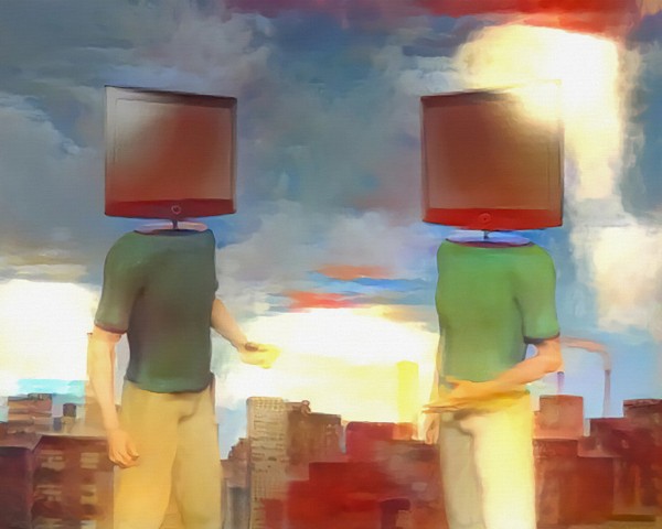 TV Head Men by Bruce Rolff